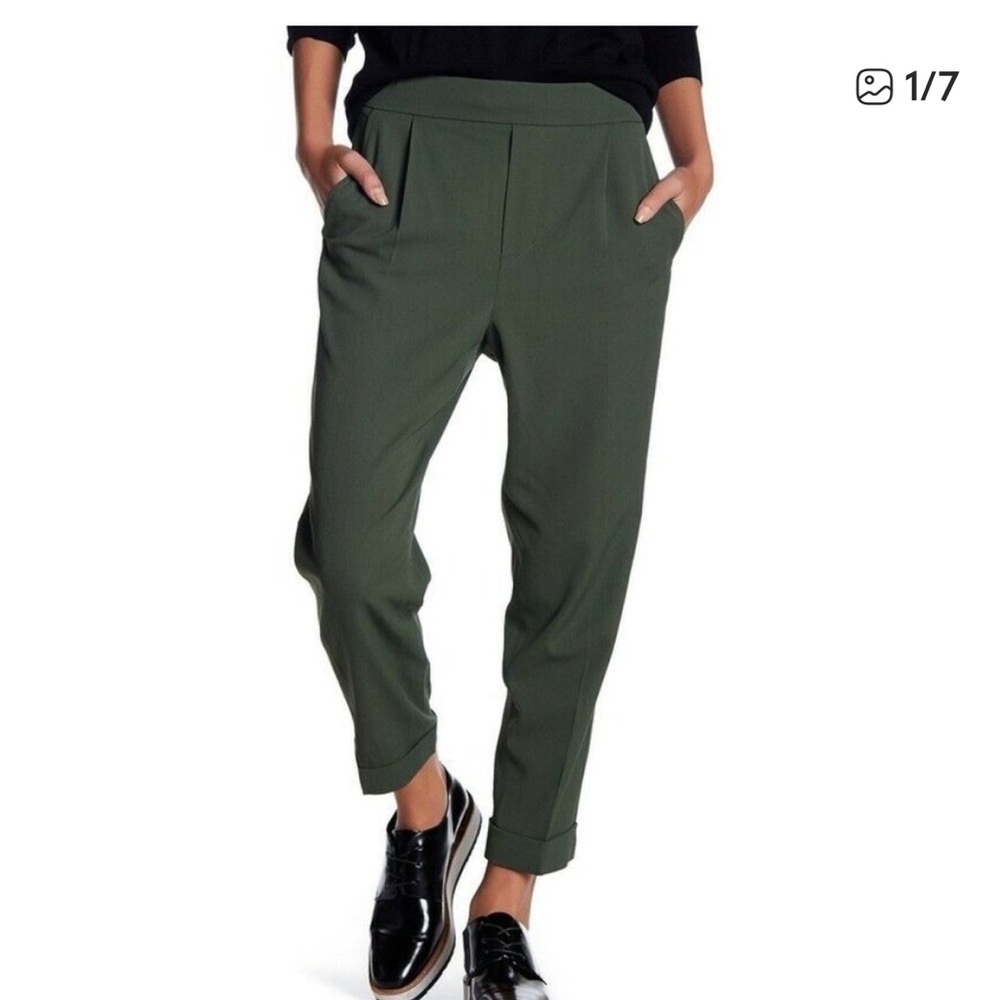 Vince Capri Drawstring Elastic Waist Slacks